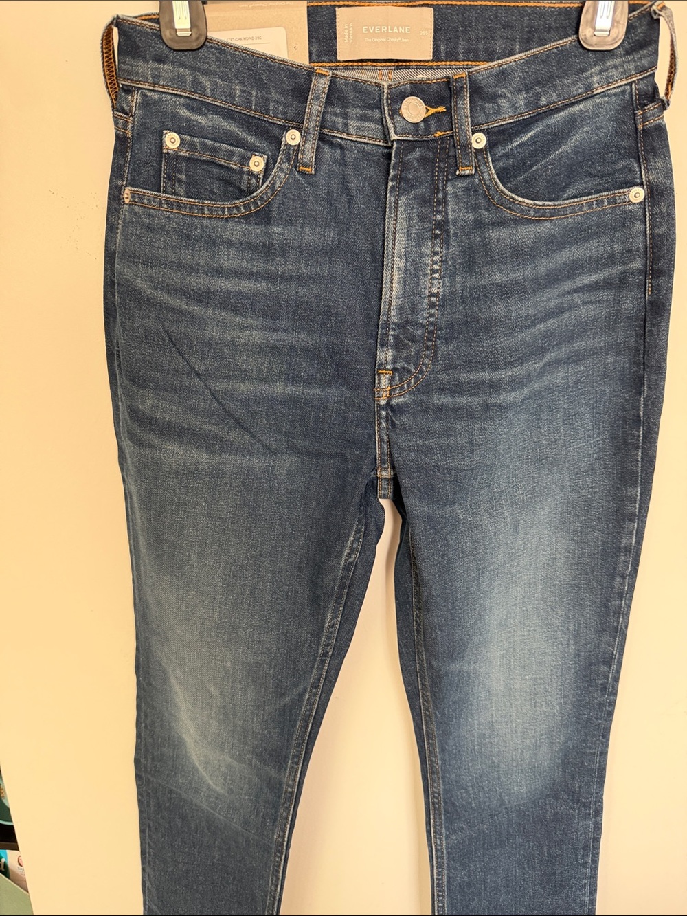 Everlane Skinny Jeans in Medium Dark Blue Wash